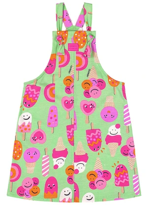 Quimby - Salopete Infantil Moletom Verde - QUIMBY
