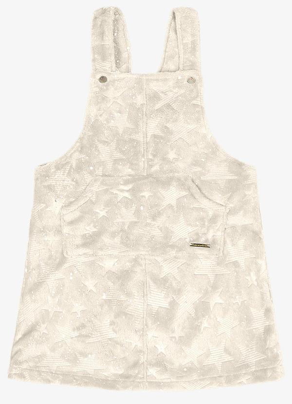 Trick Nick - Salopete Infantil Peluciada com Glitter Bege