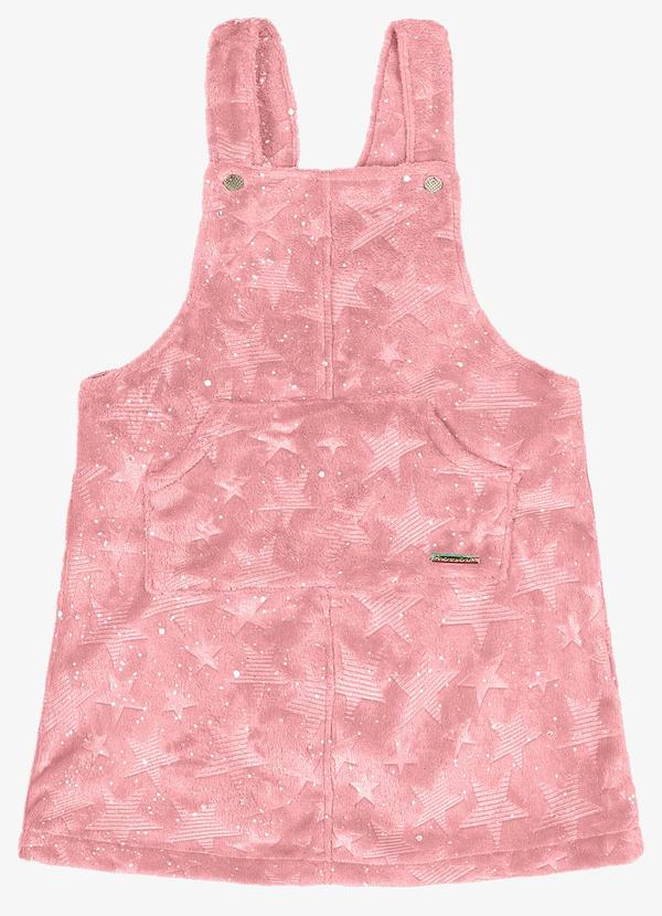 Trick Nick - Salopete Infantil Peluciada com Glitter Rosa