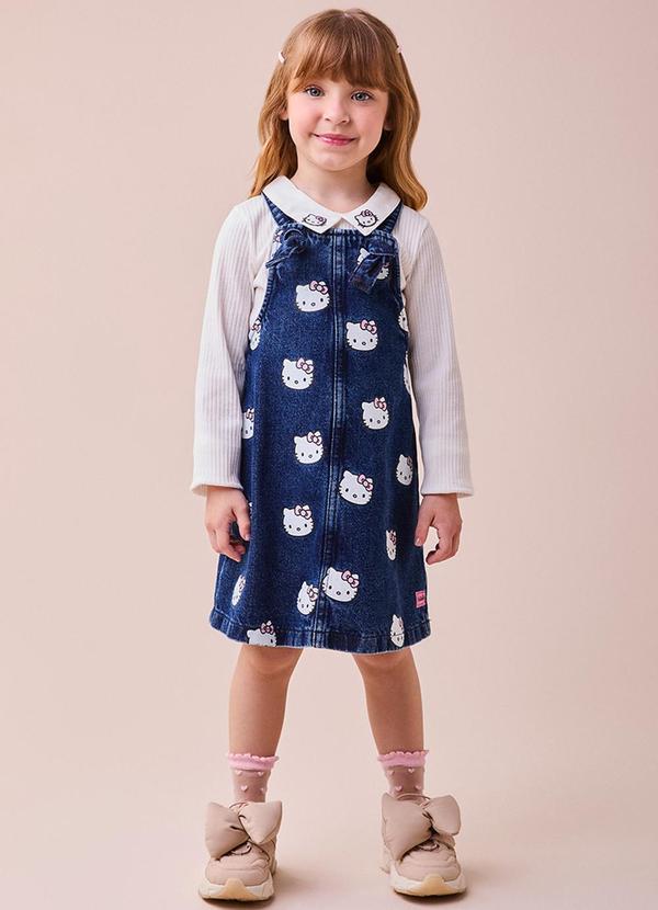 Momi - Salopete Jeans da Hello Kitty Azul
