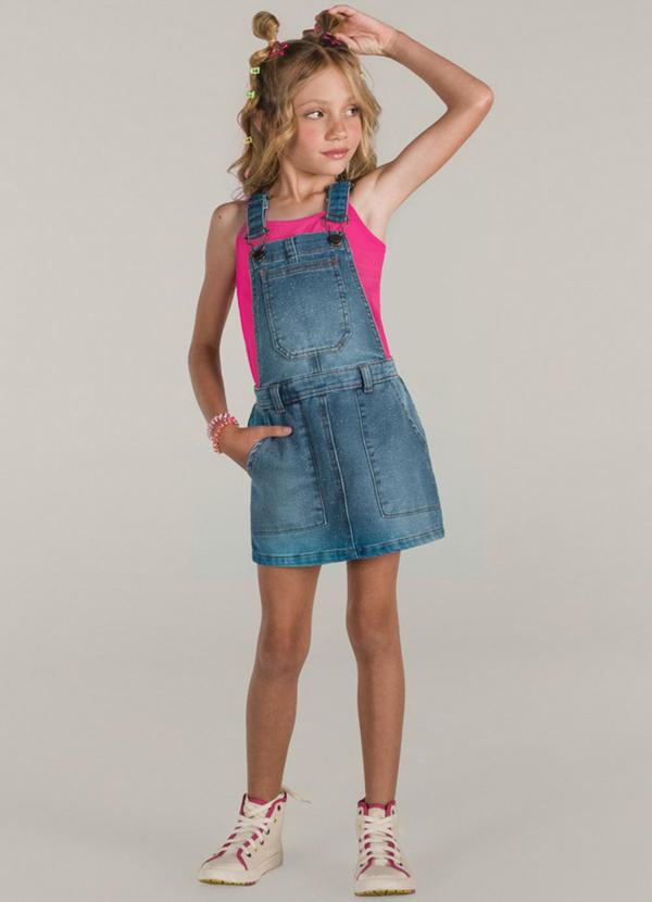 Brandili - Salopete Jeans Menina Azul