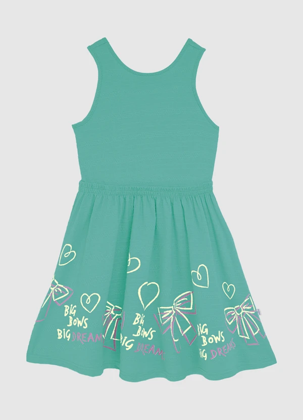 Malwee Kids - Vestido Acinturado Big Bows Azul