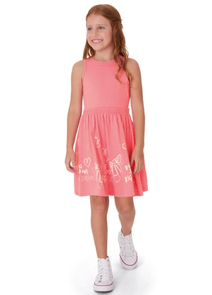 Malwee Kids - Vestido Acinturado Big Bows Rosa - MALWEE KIDS