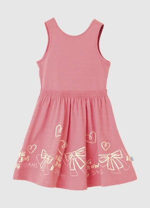 Malwee Kids - Vestido Acinturado Big Bows Rosa - MALWEE KIDS