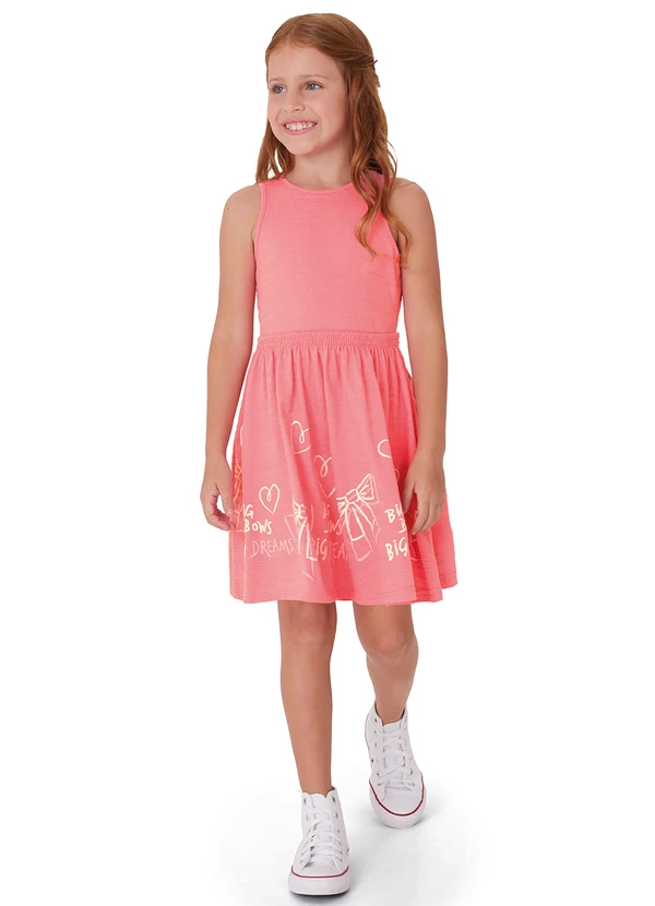 Malwee Kids - Vestido Acinturado Big Bows Rosa