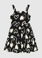 Malwee Kids - Vestido Acinturado Corações Vermelho - variação: Preto