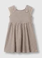 Carinhoso - Vestido Acinturado em Tricot Azul Marinho - variação: Taupe