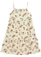 Duduka - Vestido Infantil Regata com Saia Flores  Azul  - variação: Bege