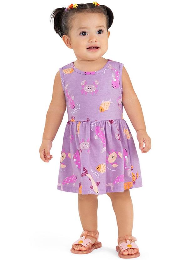 Alenice - Vestido Alegria do Verão Menina Roxo
