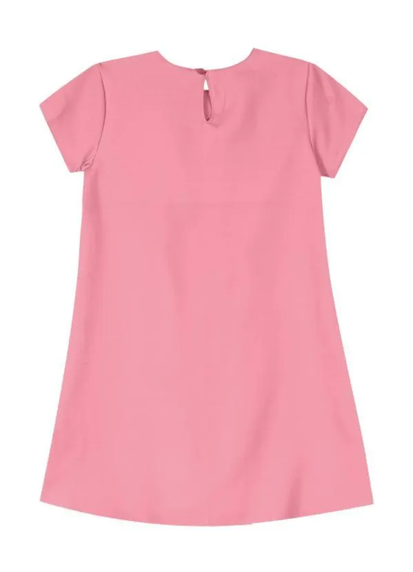 Lilica Ripilica - Vestido Alfaiataria Manga Curta Infantil Rosa 2