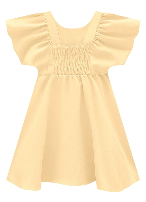 Carinhoso - Vestido Amarelo Godê em Crepe 3