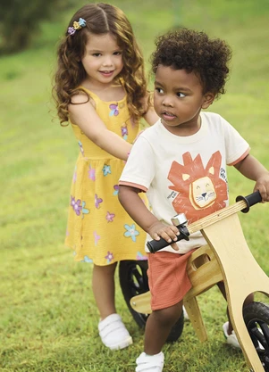 Malwee Kids - Vestido Amarelo Godê Floral - MALWEE KIDS