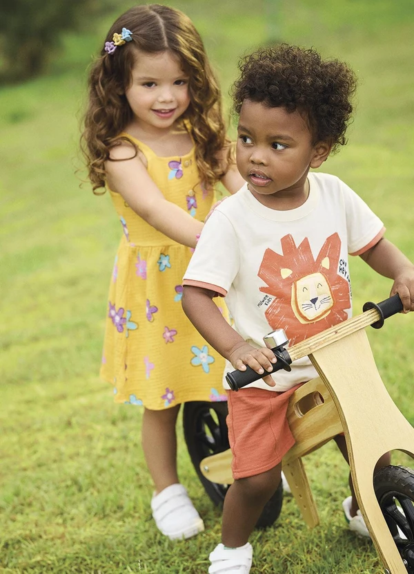 Malwee Kids - Vestido Amarelo Godê Floral 2