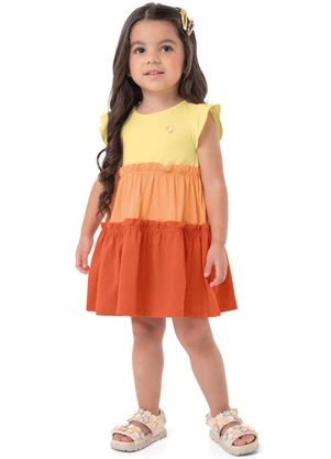 Carinhoso - Vestido Amarelo Marias em Cotton - CARINHOSO