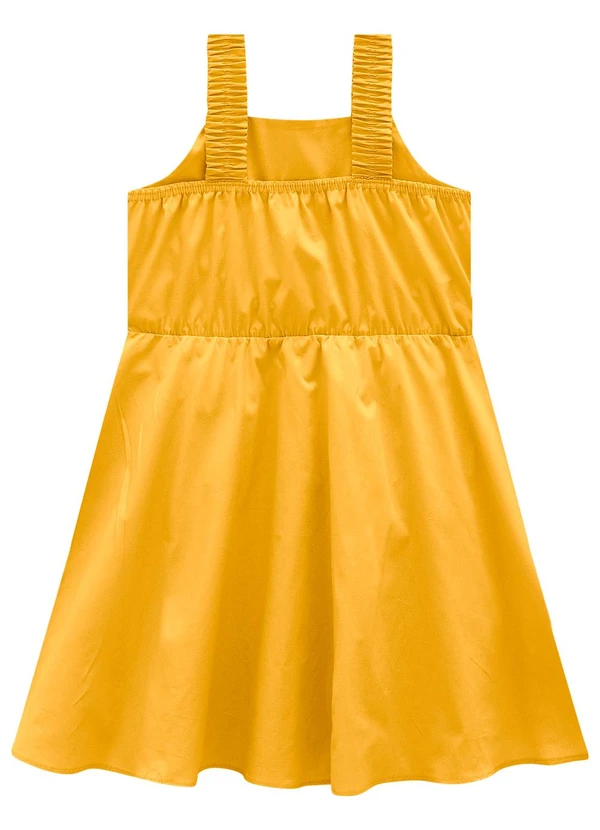 Carinhoso - Vestido Amarelo Mostarda Curto com Transpasse 3
