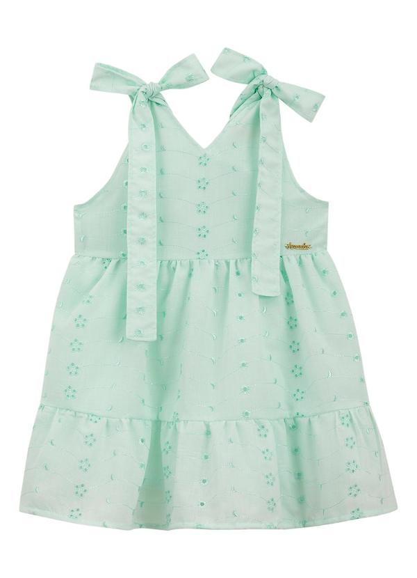 Amada - Vestido Amarração Bordado Verde