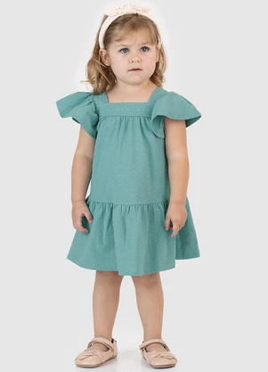 Carinhoso - Vestido Amplo Azul Turquesa - CARINHOSO