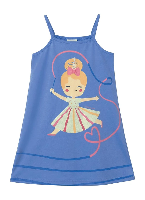 Malwee Kids - Vestido Amplo Bailarina Encantada Azul