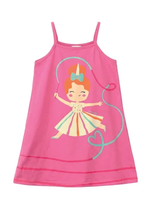 Malwee Kids - Vestido Amplo Bailarina Encantada Rosa - MALWEE KIDS