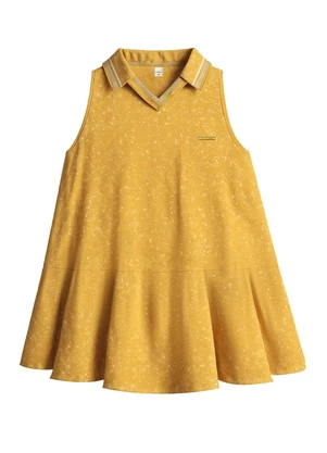 Carinhoso - Vestido Amplo Curto com Glitter Amarelo - CARINHOSO