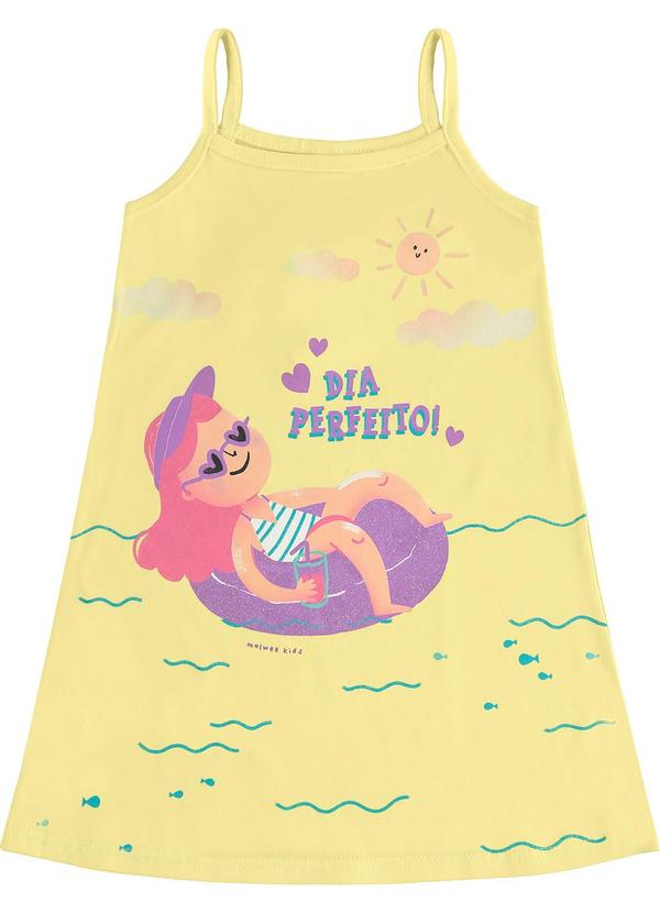 Malwee Kids - Vestido Amplo Dia Perfeito Amarelo Claro