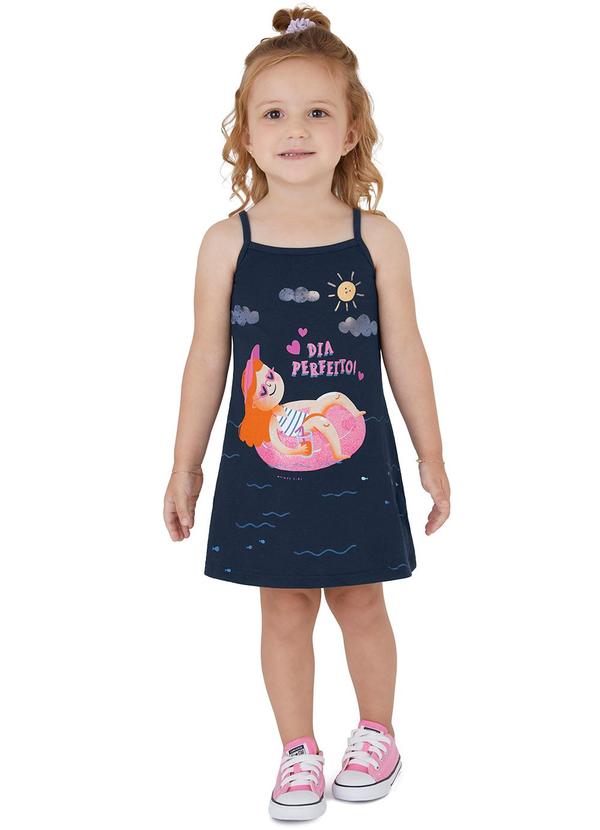 Malwee Kids - Vestido Amplo Dia Perfeito Azul Marinho