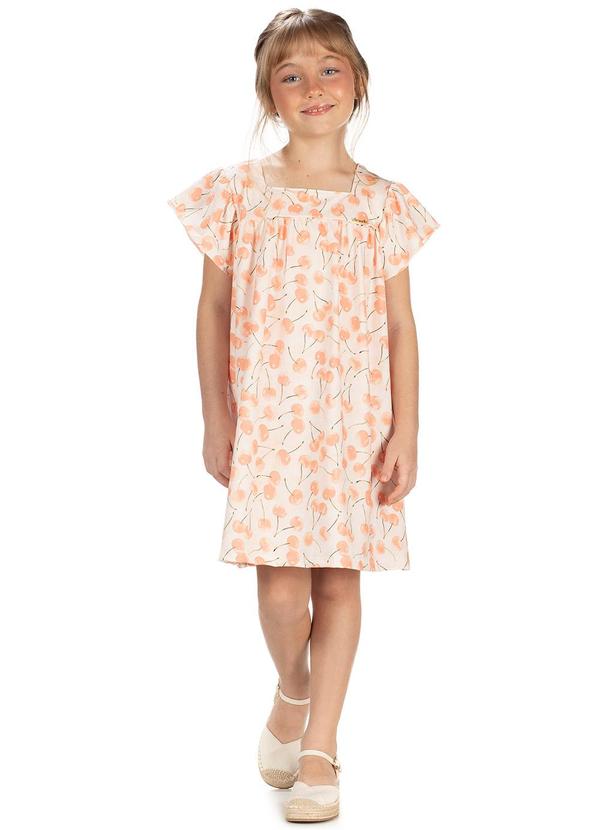 Amada - Vestido Amplo em Crepe Sublimado Nude