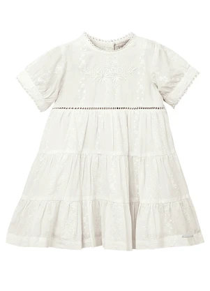 Carinhoso - Vestido Amplo em Laíse com Bordado Off White - CARINHOSO