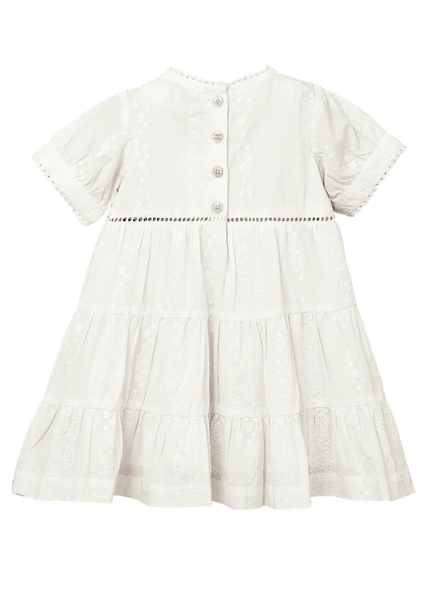 Carinhoso - Vestido Amplo em Laíse com Bordado Off White 2