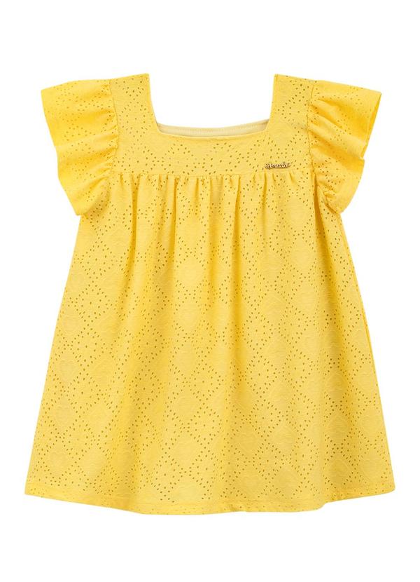 Amada - Vestido Amplo em Malha Laise Amarelo