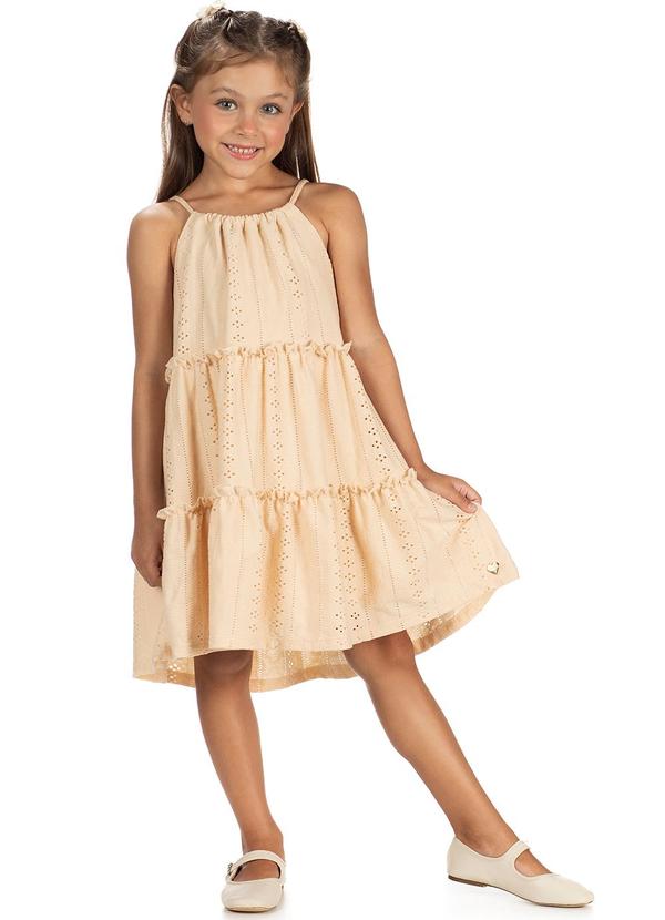 Amada - Vestido Amplo em Malha Laise Bege