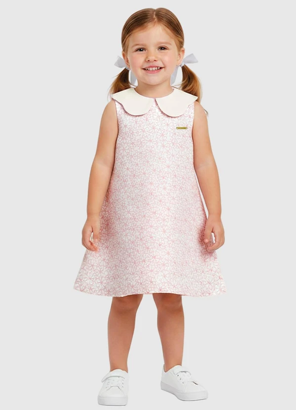 Carinhoso - Vestido Amplo Floral Rosa Claro