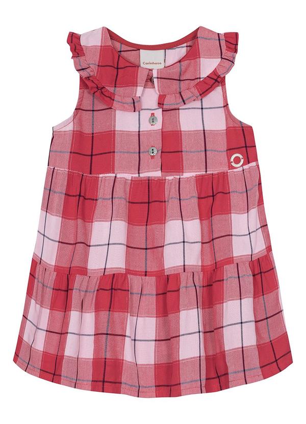 Carinhoso - Vestido Amplo Xadrez Vermelho
