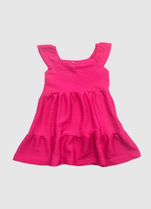 Turminha - Vestido Anarruga Rosa - TURMINHA