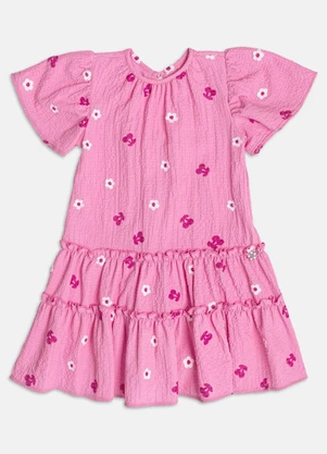 Momi - Vestido Anarrugado Rosa de Flor - MOMI