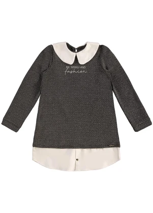 Carinhoso - Vestido Animal Print Amplo Preto - CARINHOSO