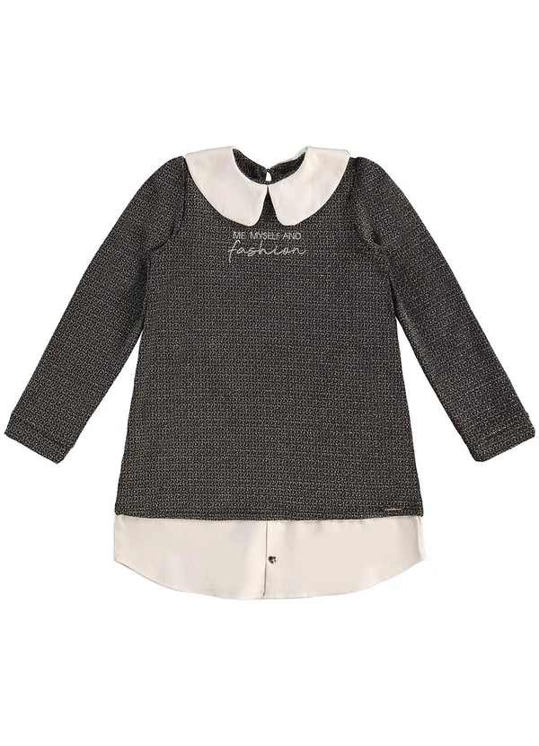 Carinhoso - Vestido Animal Print Amplo Preto