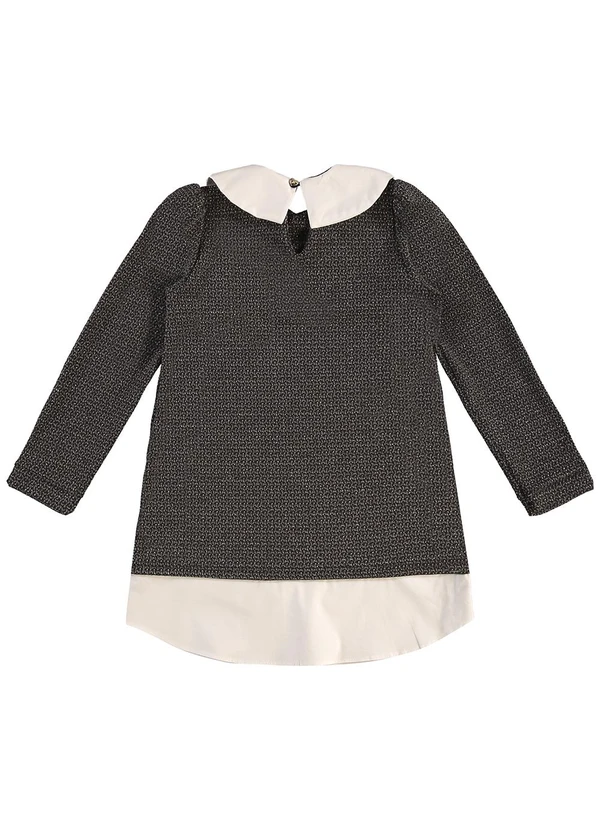 Carinhoso - Vestido Animal Print Amplo Preto 2