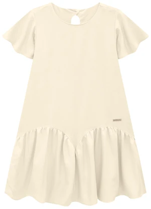 Carinhoso - Vestido Areia Curto em Lurex - CARINHOSO