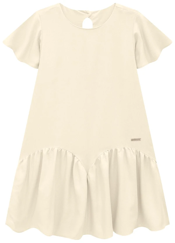 Carinhoso - Vestido Areia Curto em Lurex 2