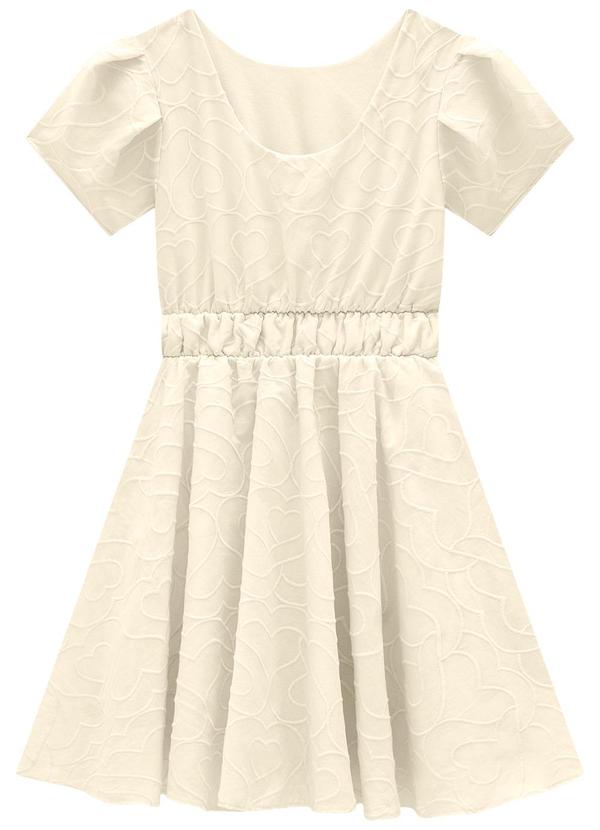 Carinhoso - Vestido Areia Godê Bordado 2