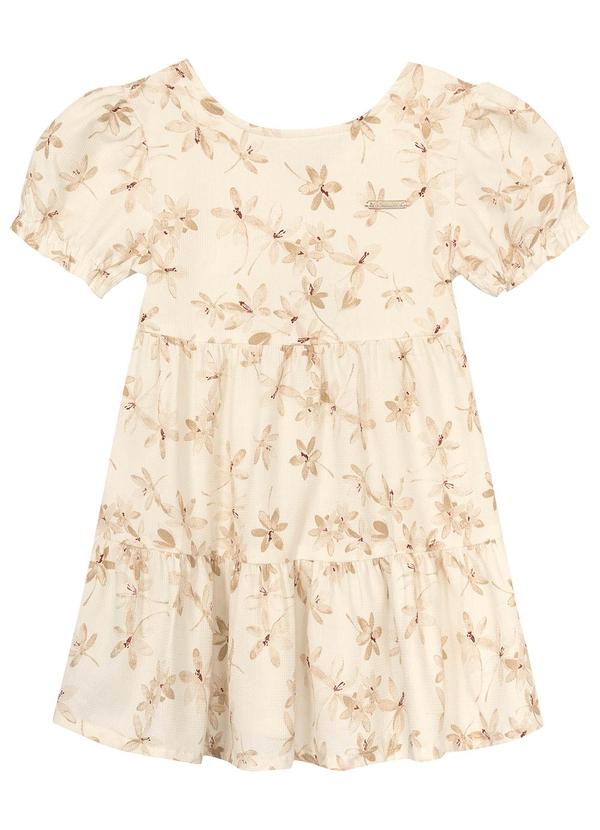 Carinhoso - Vestido Areia Godê Floral Menina 1
