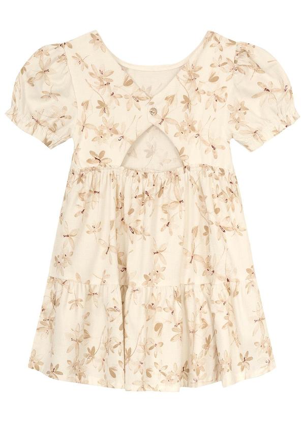 Carinhoso - Vestido Areia Godê Floral Menina 2