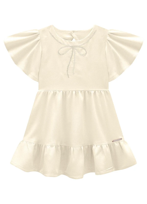 Carinhoso - Vestido Areia Marias em Lurex