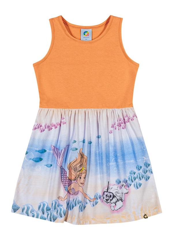 Alenice - Vestido Aventuras de Uma Sereia Laranja