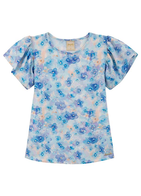 Amada - Vestido Avulso em Malha Mimo Sublimado Azul