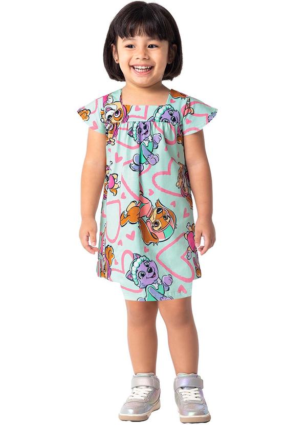 Malwee Kids - Vestido Azul Claro Evasê Patrulha Canina®