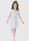 Malwee Kids - Vestido Lilás Listrado Godê em Anarruga - variação: Azul Claro