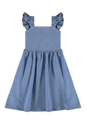 Malwee Kids - Vestido Azul Curto Jeans - MALWEE KIDS