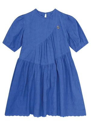 Carinhoso - Vestido Azul Escuro Evasê em Laíse Menina - CARINHOSO